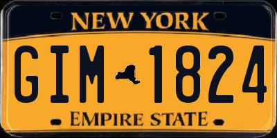 NY license plate GIM1824