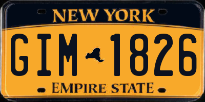 NY license plate GIM1826