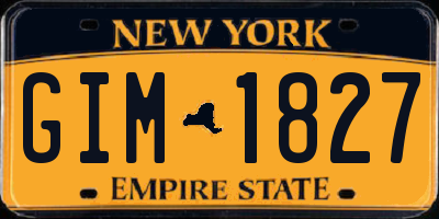 NY license plate GIM1827