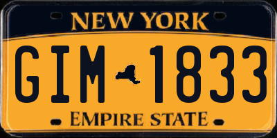 NY license plate GIM1833