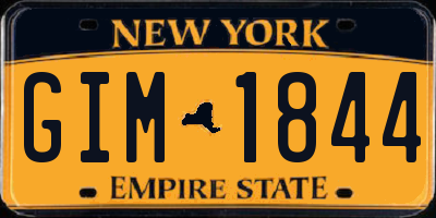 NY license plate GIM1844