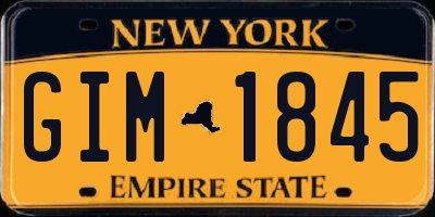 NY license plate GIM1845