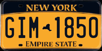 NY license plate GIM1850
