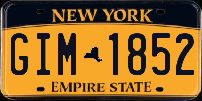 NY license plate GIM1852