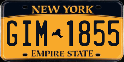 NY license plate GIM1855