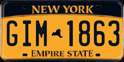 NY license plate GIM1863