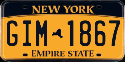 NY license plate GIM1867