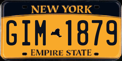NY license plate GIM1879