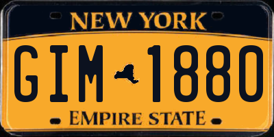 NY license plate GIM1880