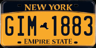 NY license plate GIM1883