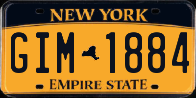 NY license plate GIM1884