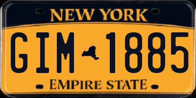 NY license plate GIM1885