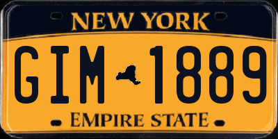 NY license plate GIM1889