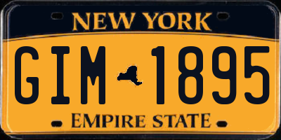 NY license plate GIM1895