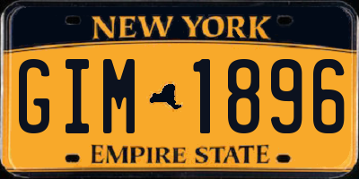 NY license plate GIM1896