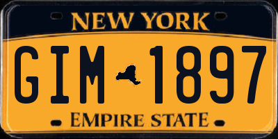 NY license plate GIM1897