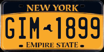 NY license plate GIM1899