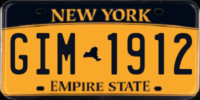 NY license plate GIM1912