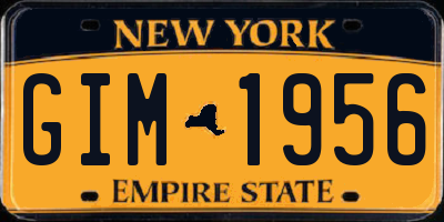 NY license plate GIM1956