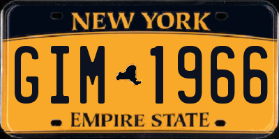 NY license plate GIM1966