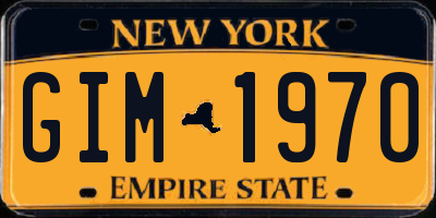 NY license plate GIM1970