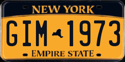 NY license plate GIM1973