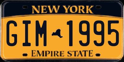 NY license plate GIM1995