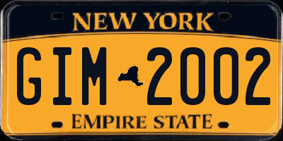 NY license plate GIM2002