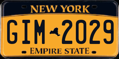 NY license plate GIM2029