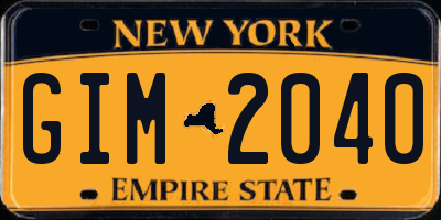NY license plate GIM2040