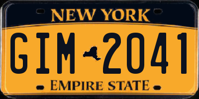 NY license plate GIM2041