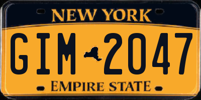 NY license plate GIM2047