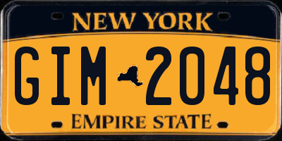 NY license plate GIM2048