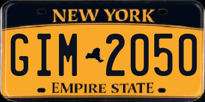 NY license plate GIM2050