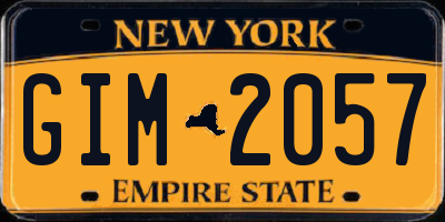 NY license plate GIM2057