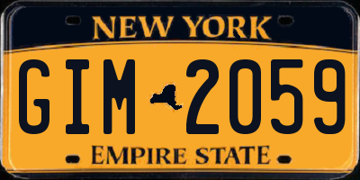 NY license plate GIM2059