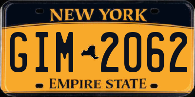 NY license plate GIM2062