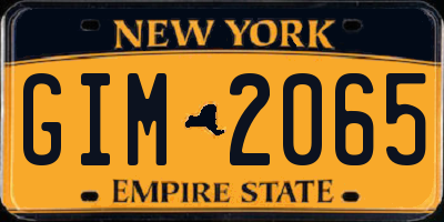 NY license plate GIM2065