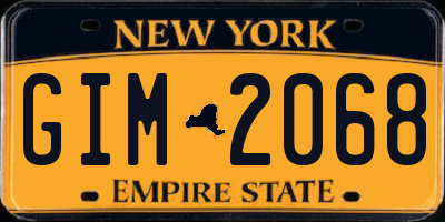 NY license plate GIM2068