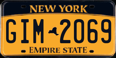 NY license plate GIM2069