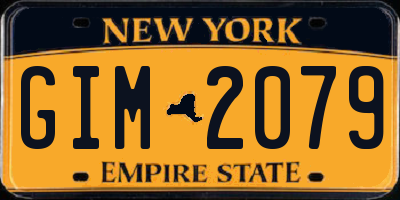 NY license plate GIM2079