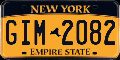 NY license plate GIM2082