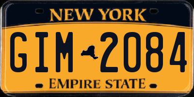 NY license plate GIM2084