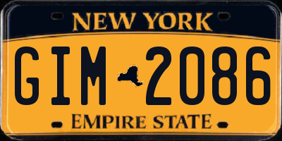 NY license plate GIM2086