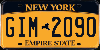 NY license plate GIM2090