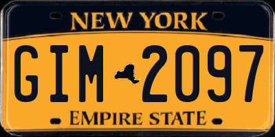 NY license plate GIM2097