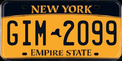 NY license plate GIM2099