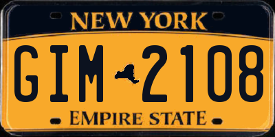 NY license plate GIM2108