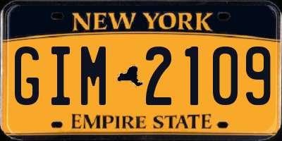 NY license plate GIM2109