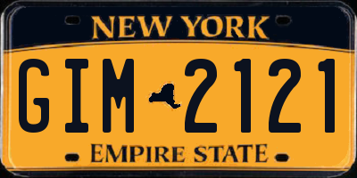 NY license plate GIM2121